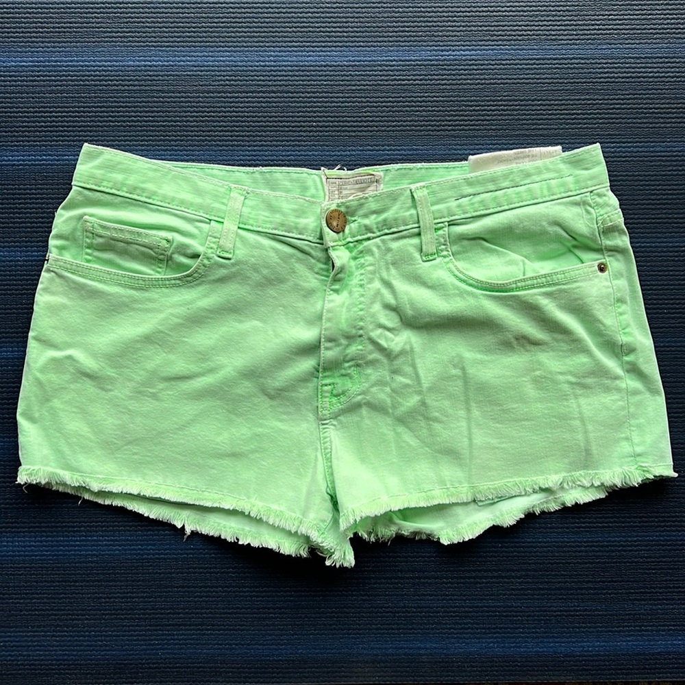 Current Elliott Faded Neon Lime Green “boyfriend” shorts - size 31